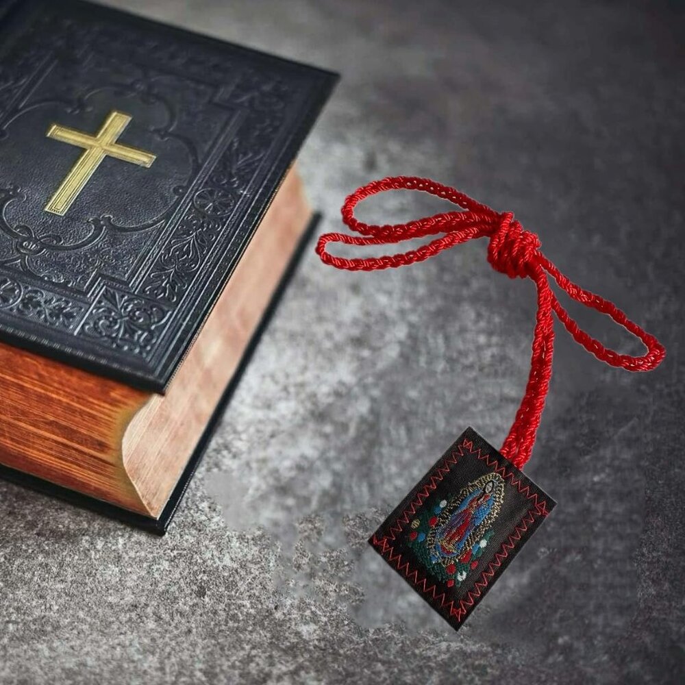 3 Pack Brown Escapulario De La Virgen Del Carmen, Green San Judas Tadeo Escapula - Picture 2 of 8